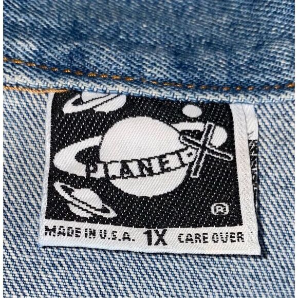 Planet X Vintage Denim Vest Sz. 1X - Picture 10 of 10